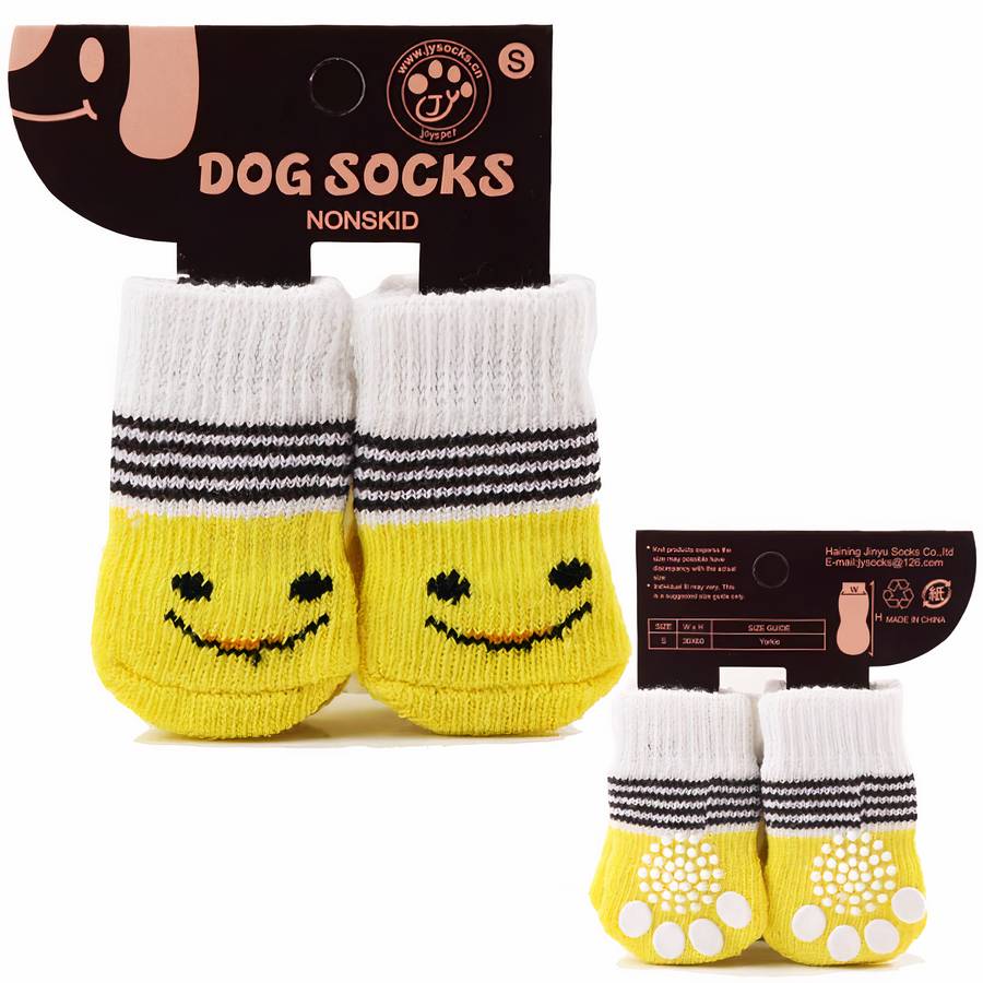 Chaussons multicolores chaud en coton pour chien