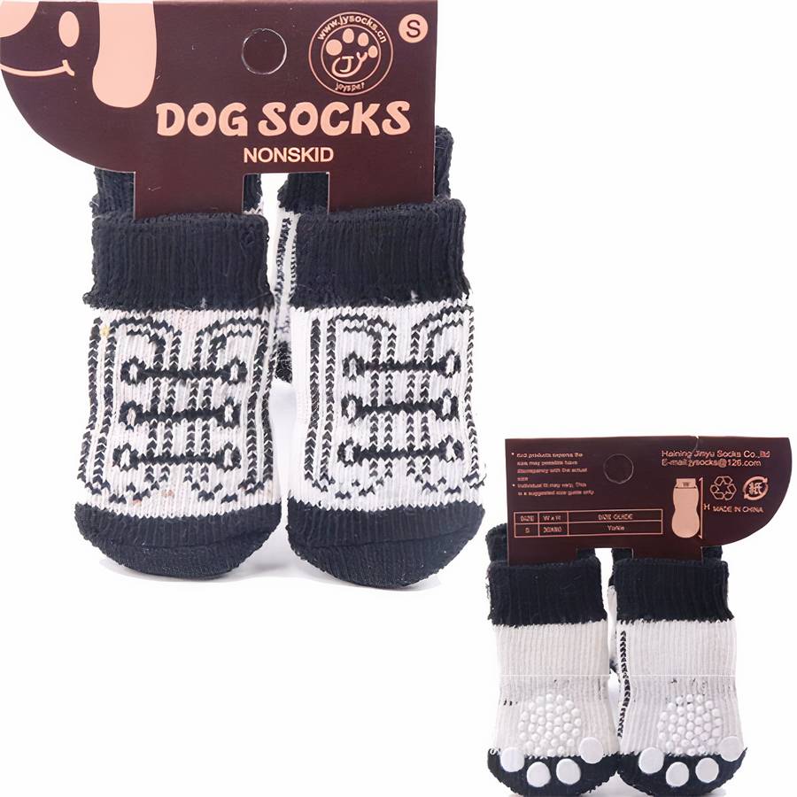 Chaussons multicolores chaud en coton pour chien