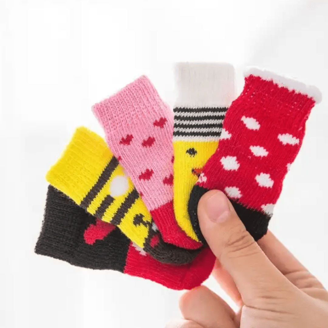 Chaussettes pour chien - rose coeur