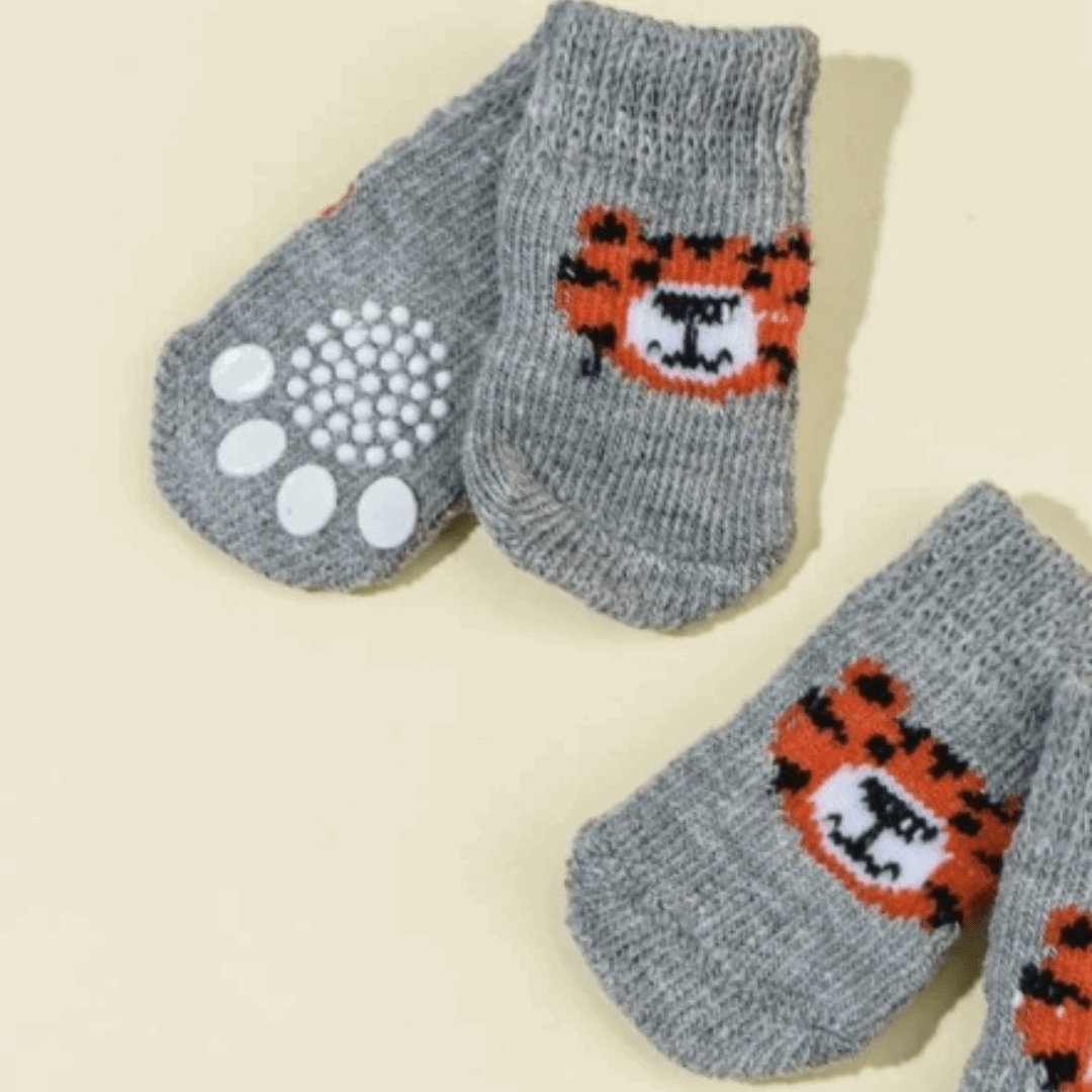 Chaussettes pour chien - gris tigre
