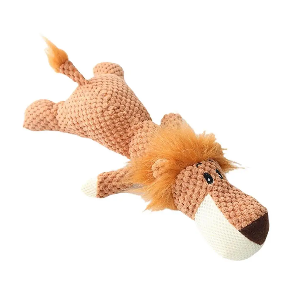Jouet sonore en peluche côtelée