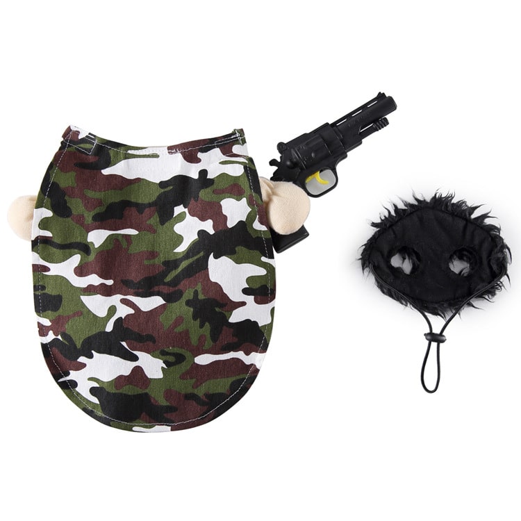 Déguisement pour chat et chien - militaire