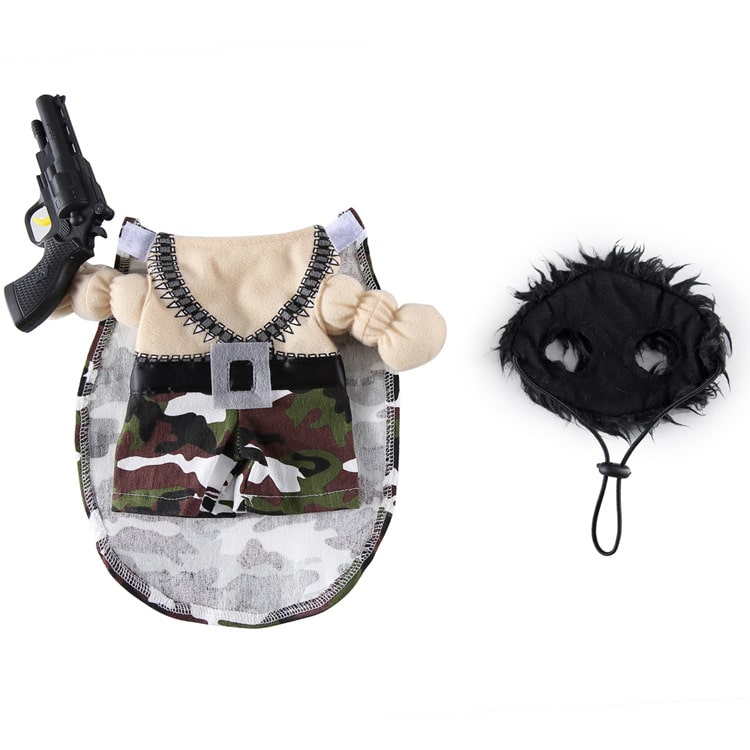 Déguisement pour chat et chien - militaire