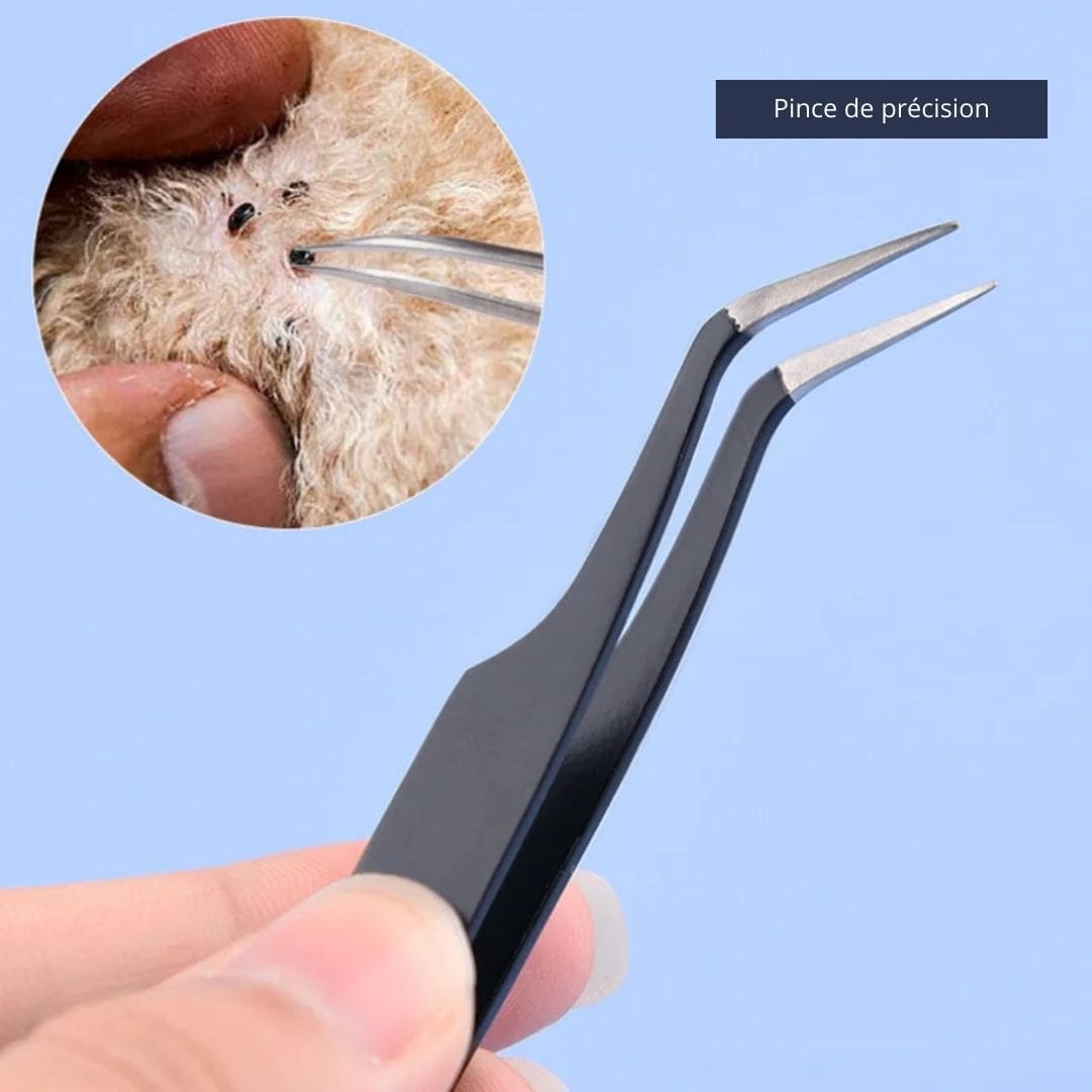 Pince à tiques 2 en 1 pour chien et chat