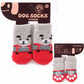 Chaussons multicolores chaud en coton pour chien