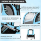 Remorque velo pliable pour chien animaux en oxford canvas, poussette de transport chien avec drapeau, 8 reflecteurs, charge max 40 kg