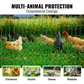Kit filet de clôture électrique 1,21 x 51,2 m - clôture filet pe avec poteaux et piquets a double pointe - maille portable utilitaire pour poulets
