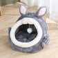 Lit forme lapin pour chat