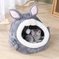 Lit forme lapin pour chat