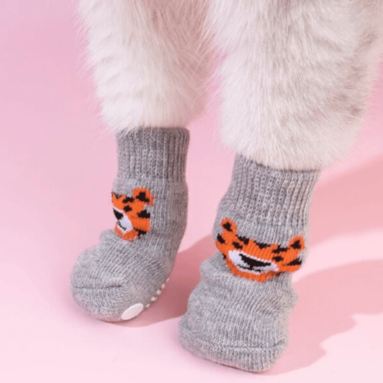 Chaussettes pour chien - gris tigre