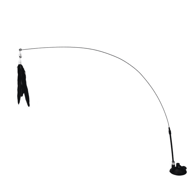 Canne à pêche avec ventouse pour chat