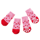 Chaussettes pour chien - rose coeur